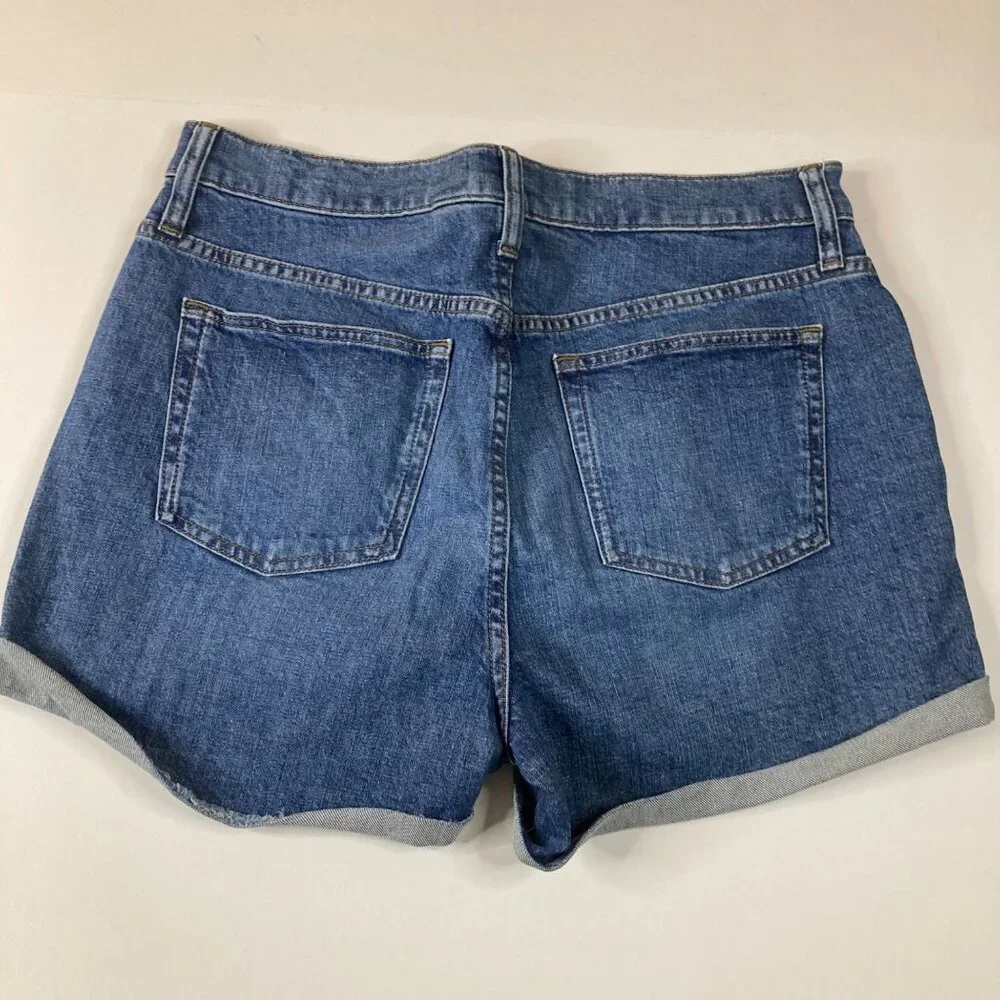 J. Crew Factory Blue Denim High-Waist Women's Shorts
